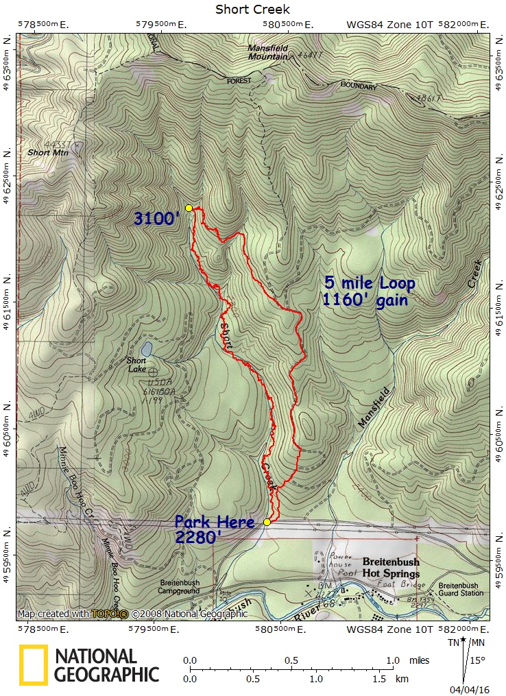 Short Creek Drainage 4-3-16 – NW Adventures, Maps & GPS Tracks